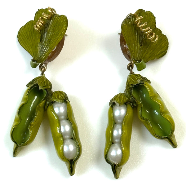 Handmade Cilea Bijoux Paris “Petits Pois” Drop Earrings