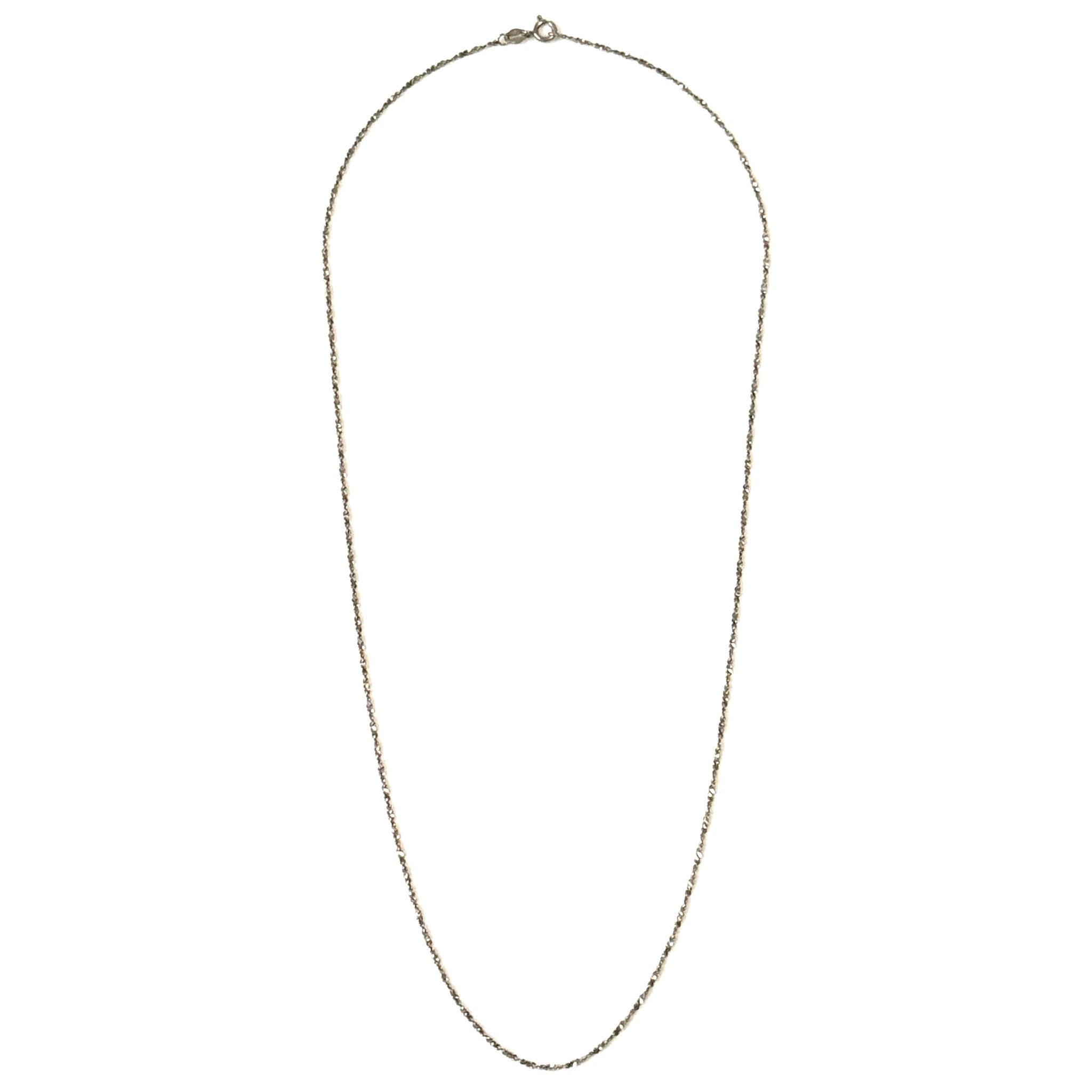 Long Sterling Silver Serpentine-Link Chain Necklace