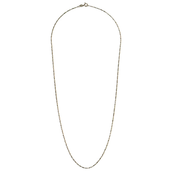 Long Sterling Silver Serpentine-Link Chain Necklace