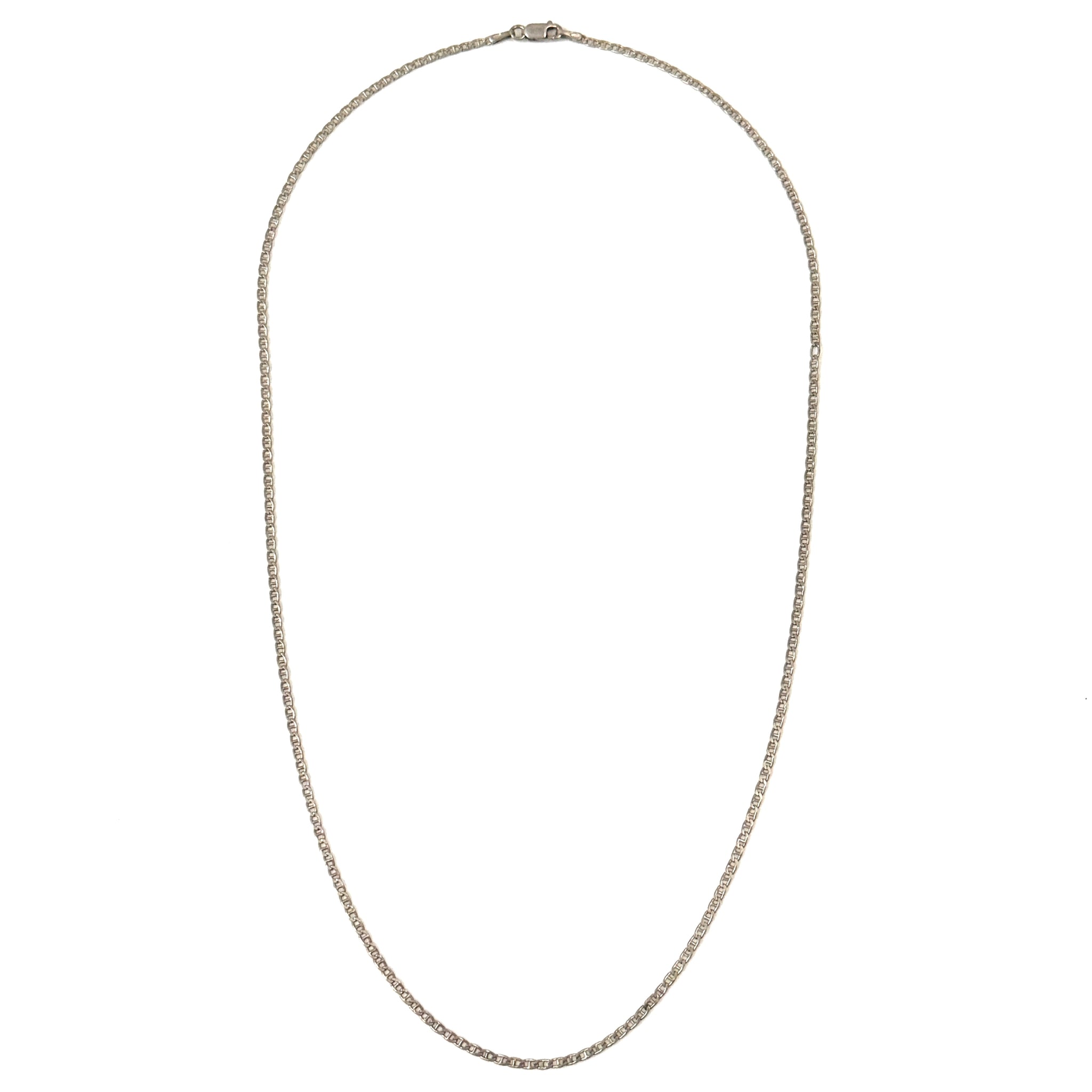 Sterling Silver Anchor-Link Chain Necklace