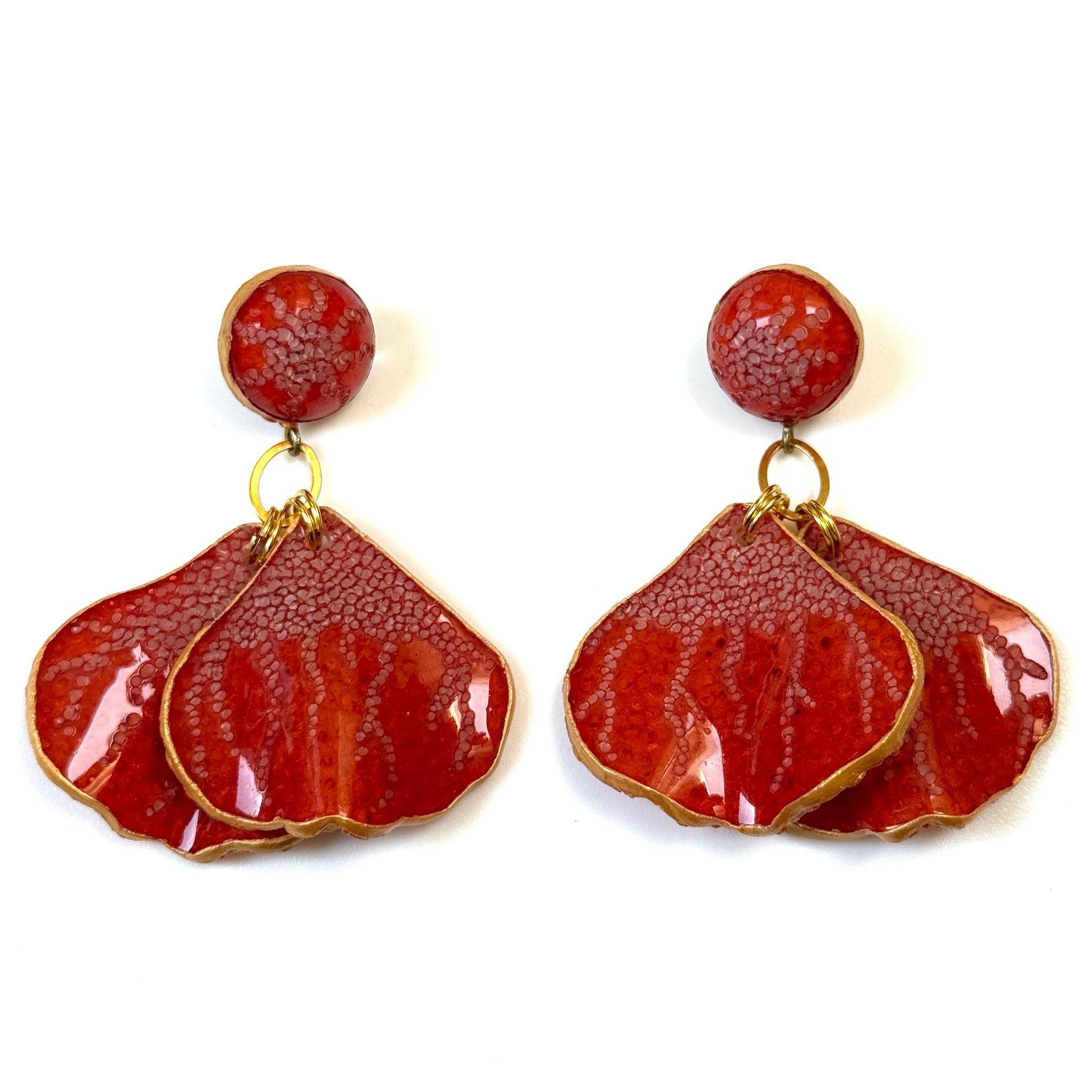 Handmade Cilea Paris “Aegean” Angel Wings Drop Earrings