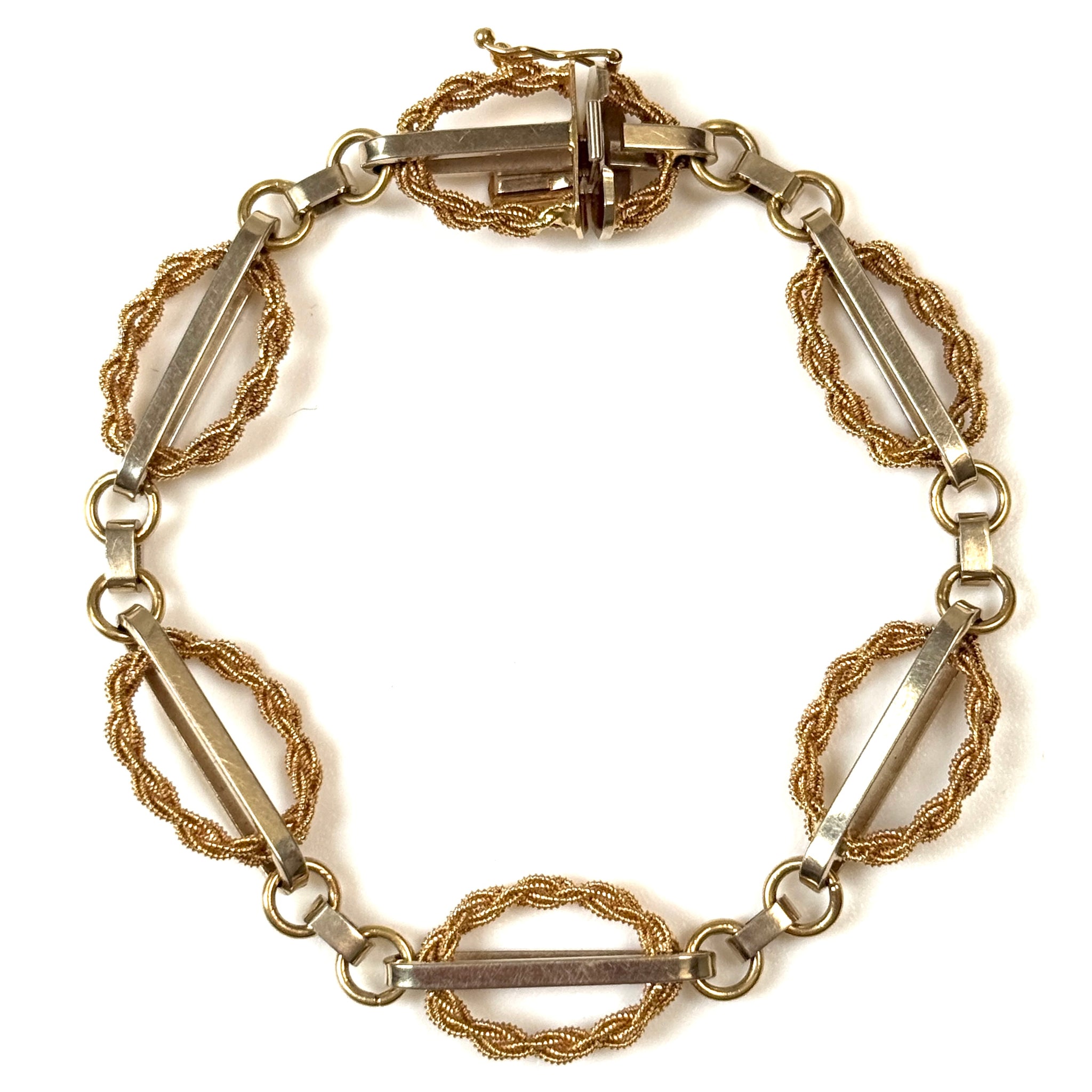 Vintage UnoAErre 18ct Two-Tone Gold Link Bracelet