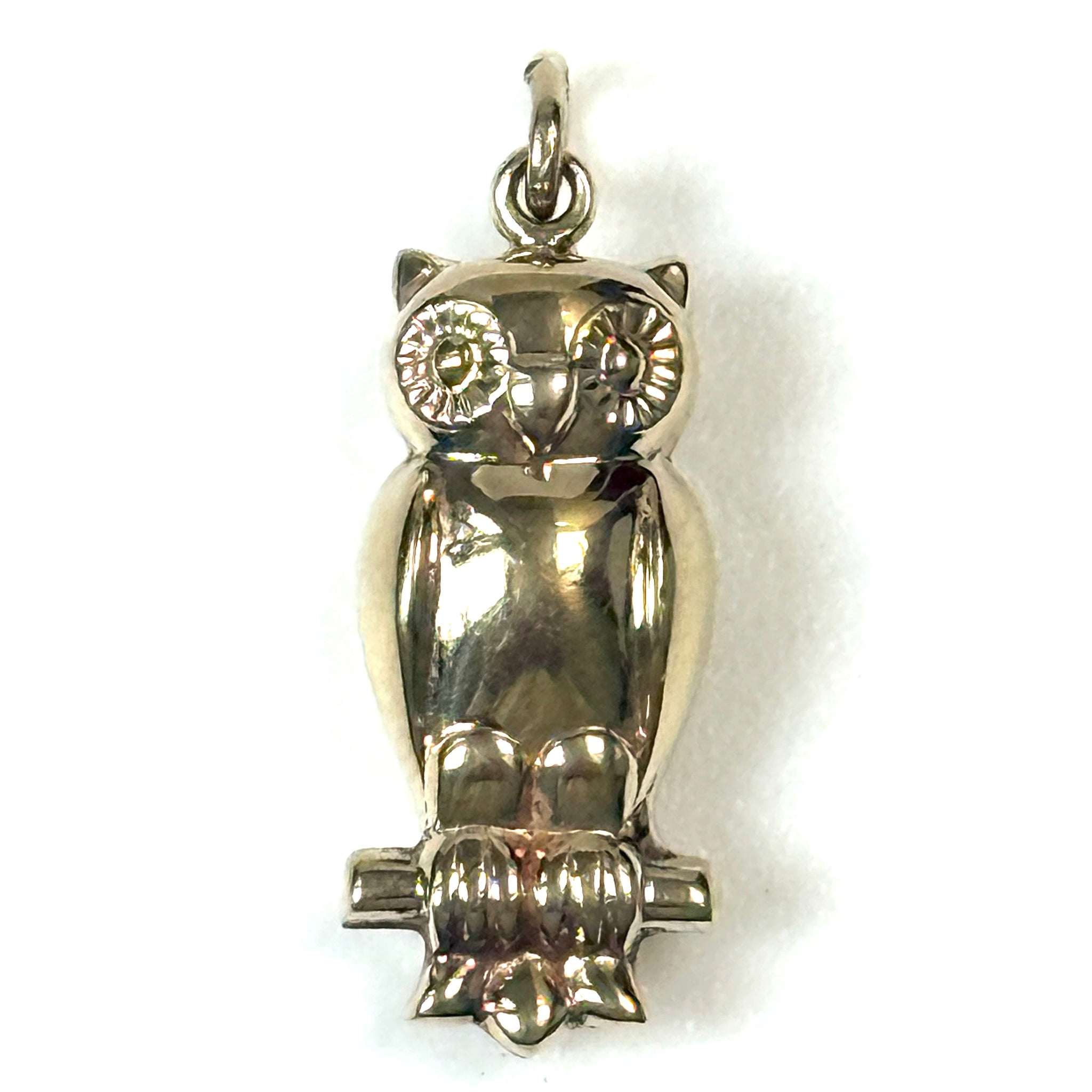 Vintage 9ct Gold Owl Pendant