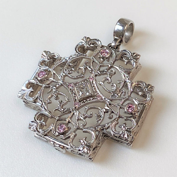 White Gold and Cubic Zirconia Jenna Clifford Pendant