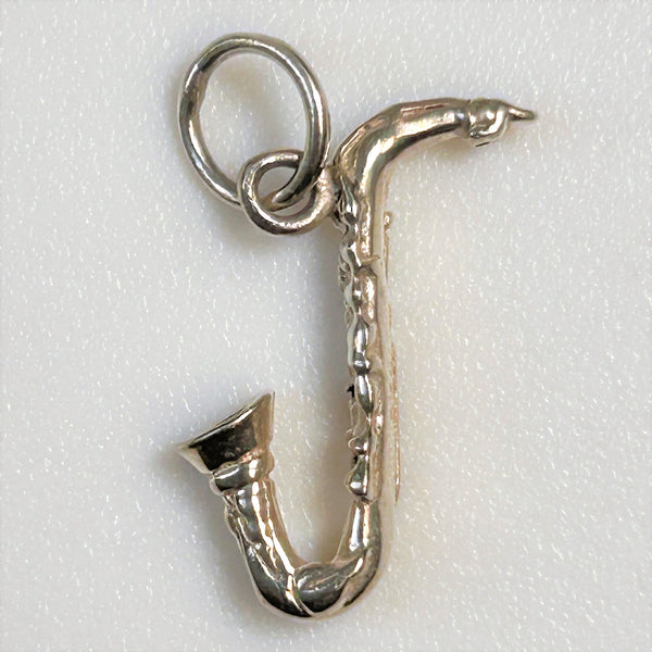 Miniature Silver “Saxophone” Charm Pendant
