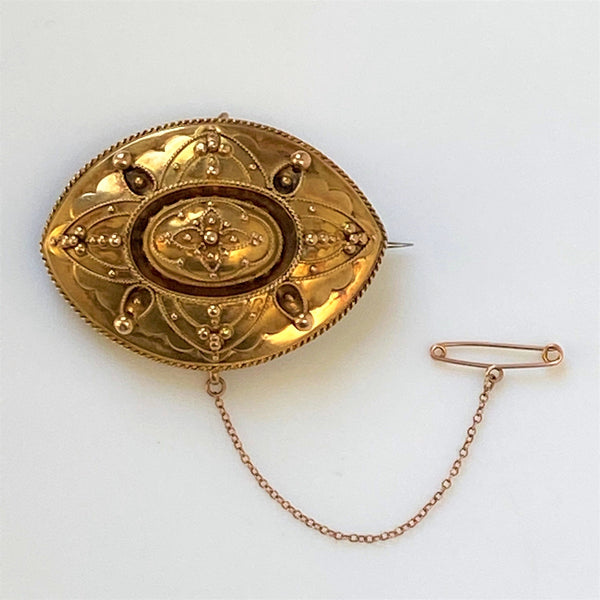 Victorian 18ct Gold Mourning Brooch