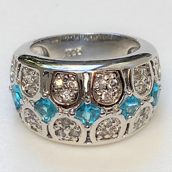 Sterling Silver and Cubic Zirconia Dress Ring
