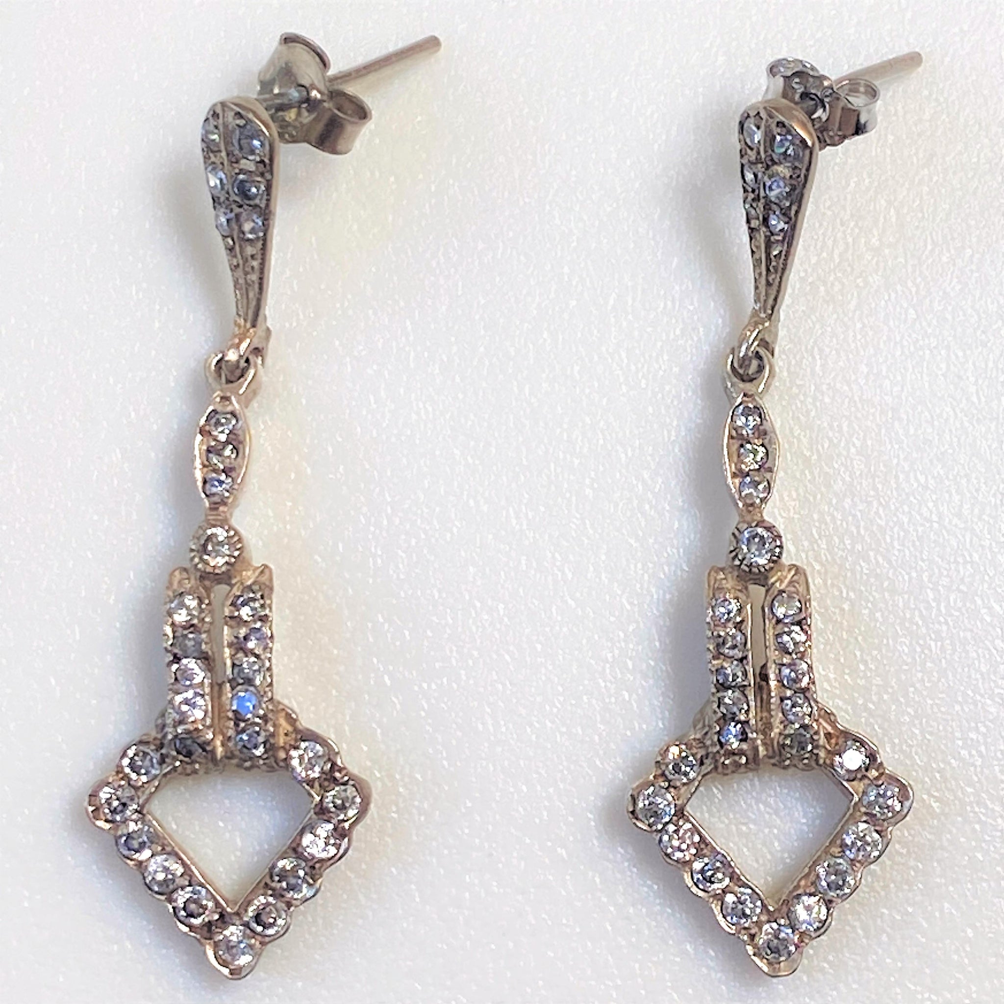 Sterling Silver and Cubic Zirconia Drop Earrings