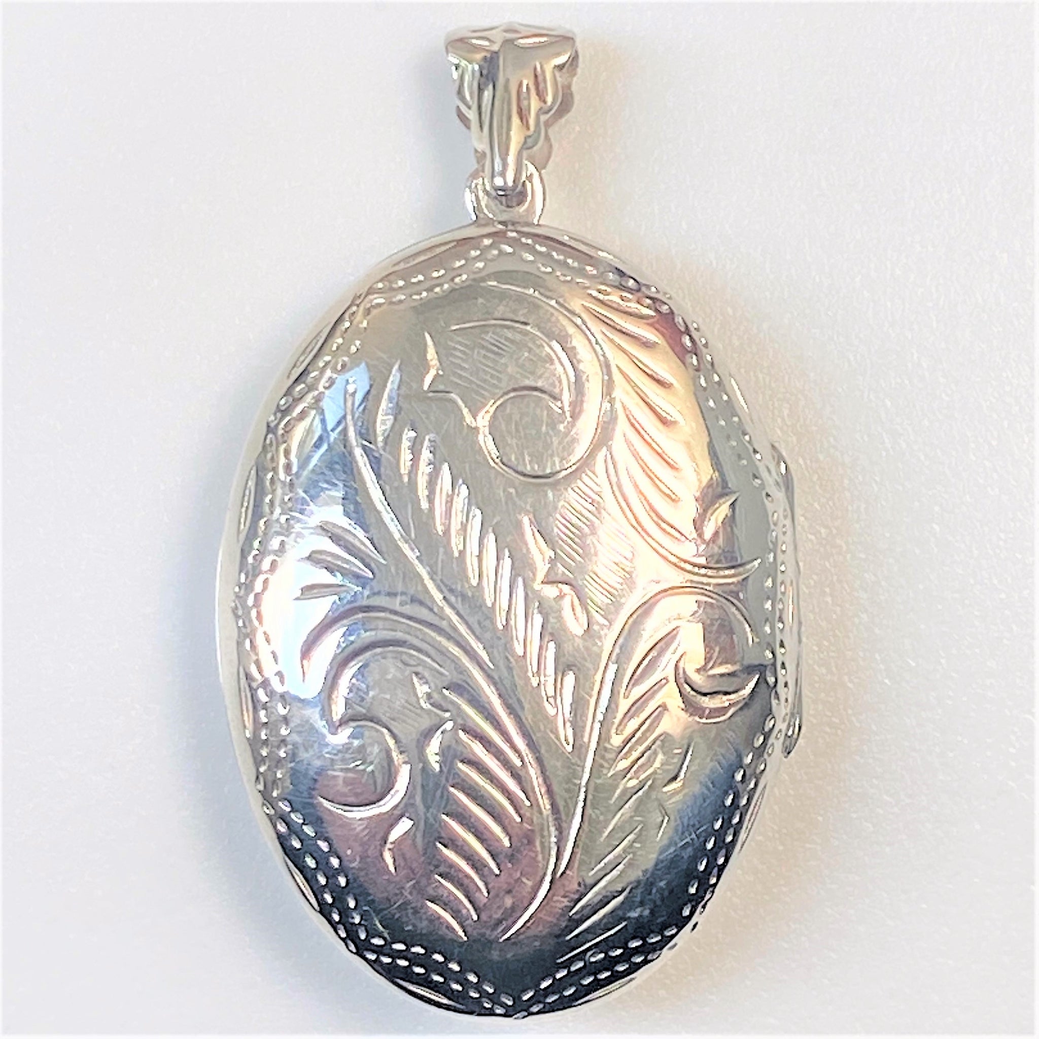 Oval Sterling Silver Locket Pendant