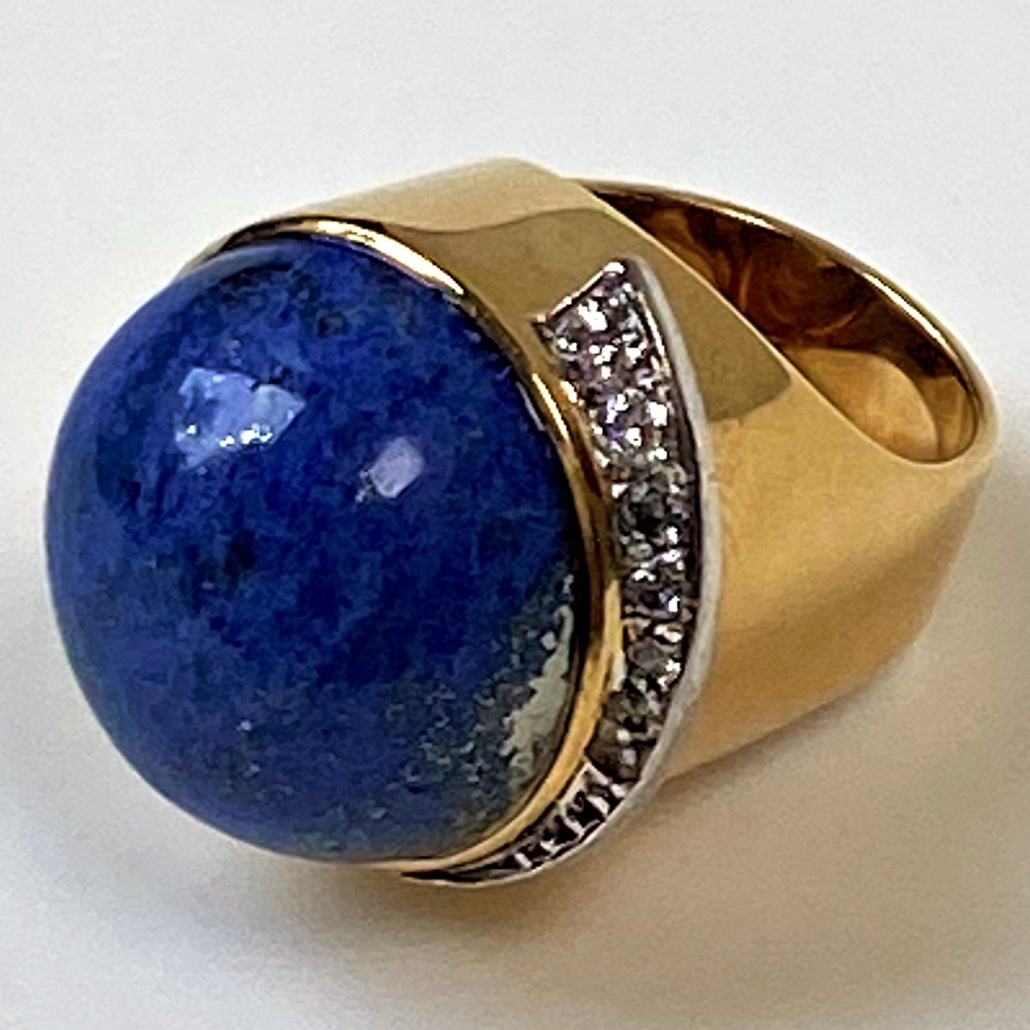 DELANEAU K18WG Diamonds lapis lazuli