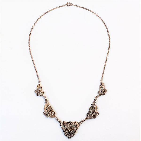 Vintage Silver and Marcasite Necklace