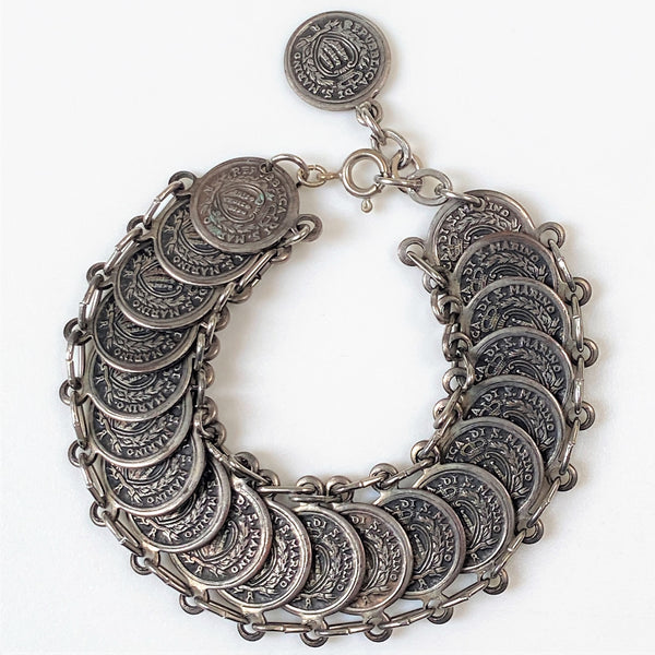 Vintage “San Marino” Coin Bracelet