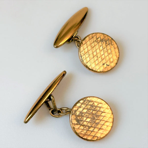 Antique Gilded Metal Cufflinks