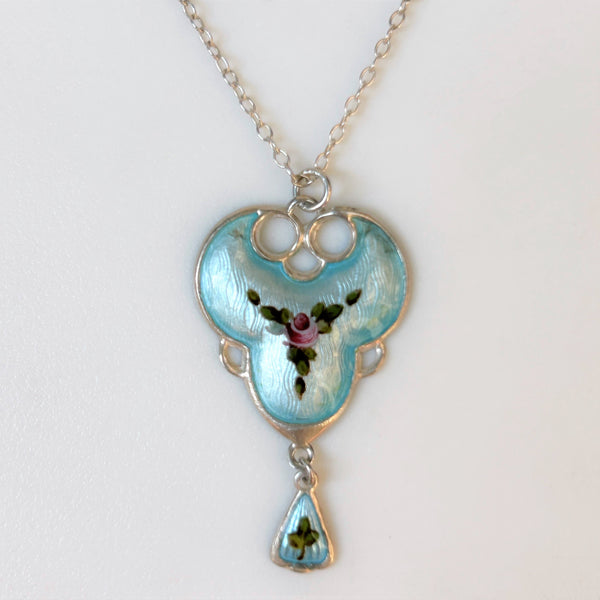 Art Nouveau Silver and Enamel Necklace