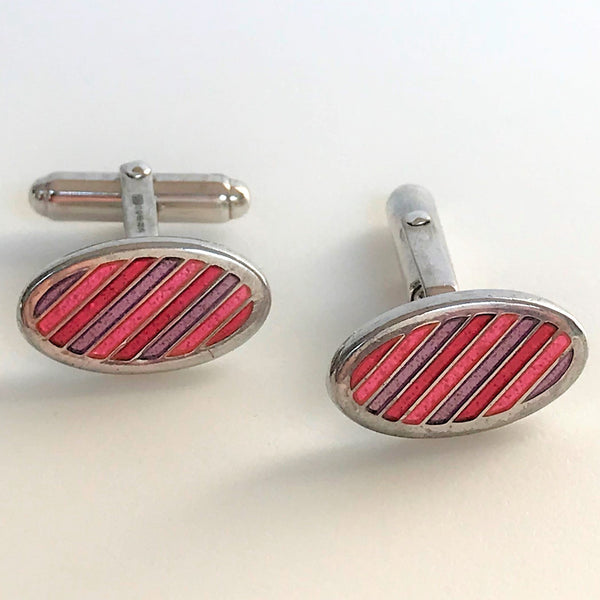 Enamelled Sterling Silver Cufflinks